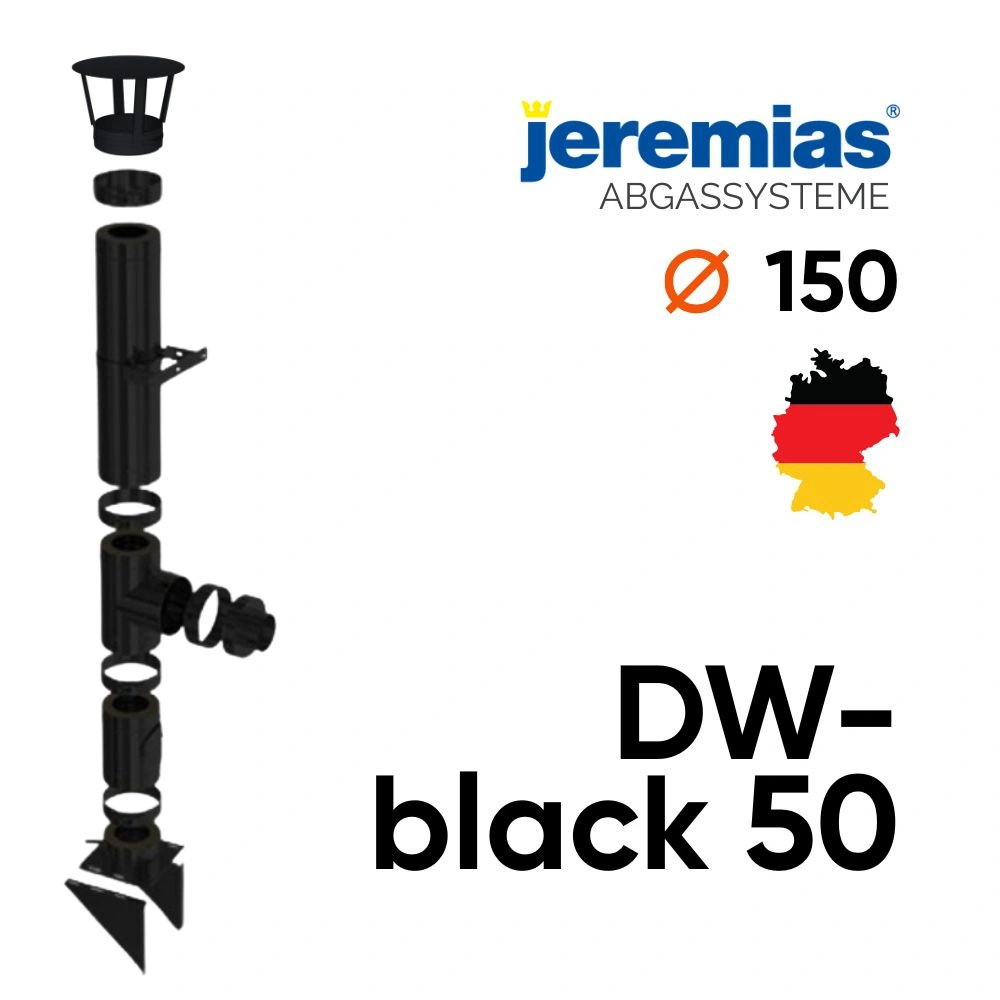 Componente cos de fum inox fi 150 DW-Black 50